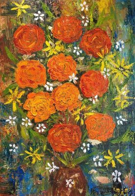 Beautiful Marigolds Painting