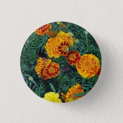 Marigold Flower Button