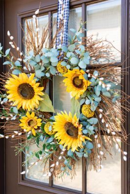 Sunflower Stalks Make Excellent Hanging Baskets